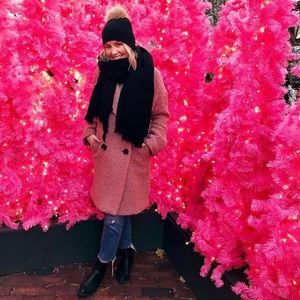Top Shop Pink Teddy Coat